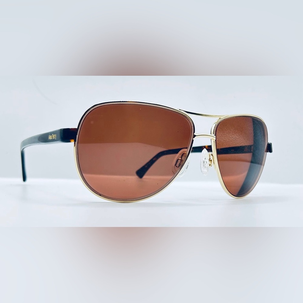 Alex Perry Brown Gold Pilot Sunglasses Frames Only